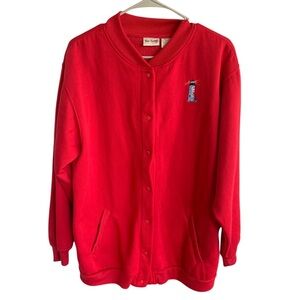 Vintage Lighthouse Cardigan Sweater Embroidery 80s 90s Women’s Size Large